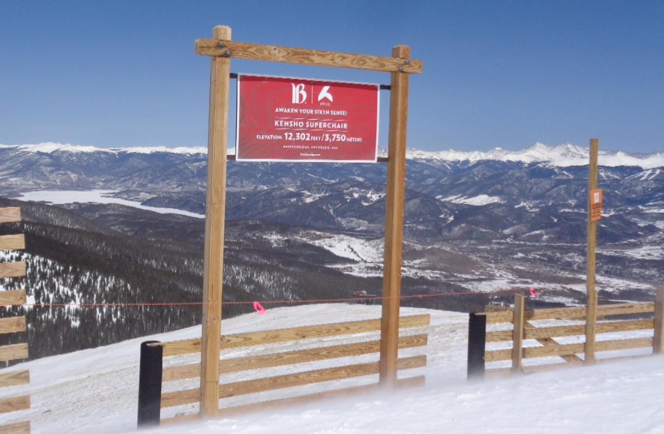 Breck Peak 6 Sign