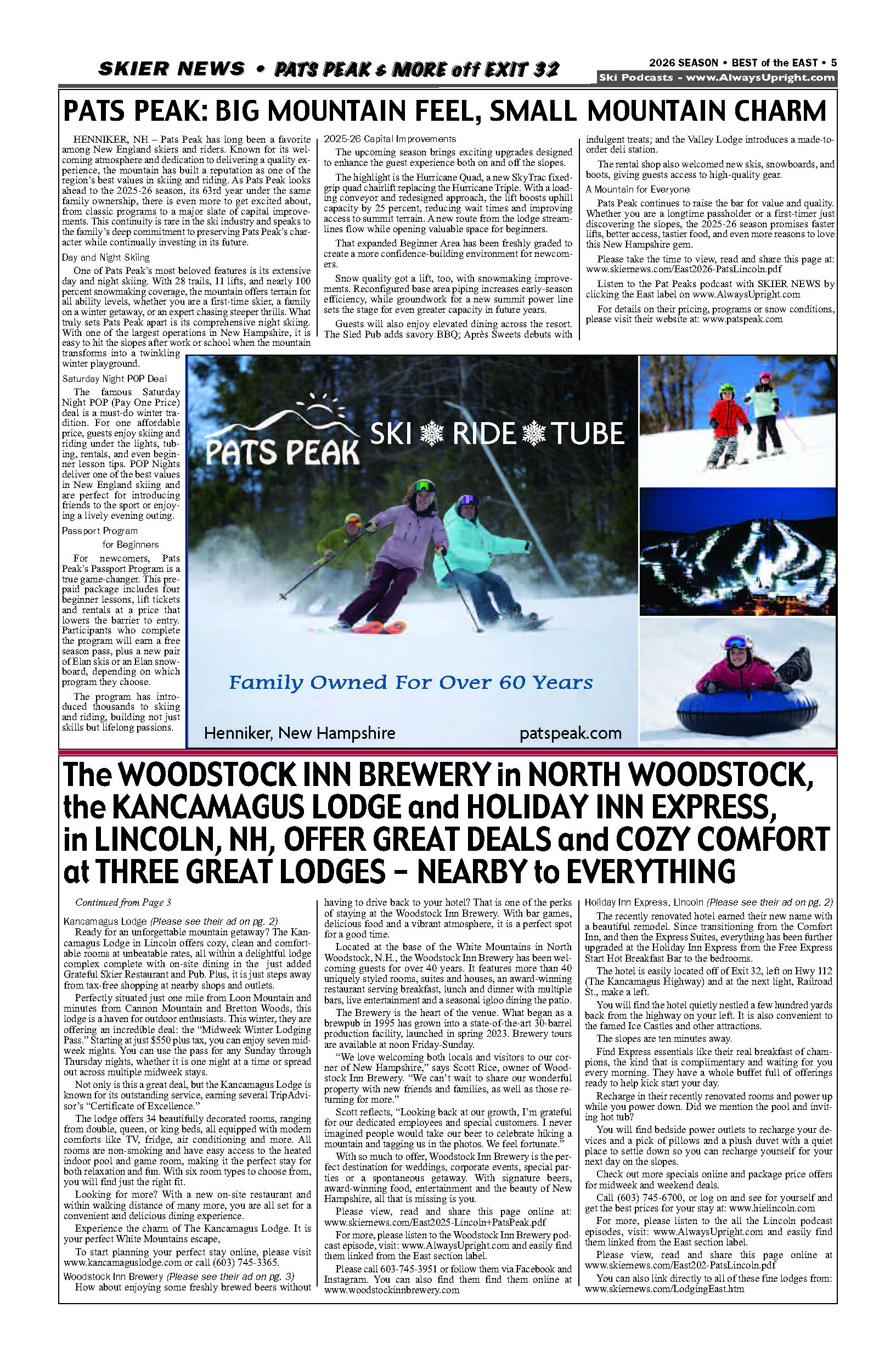 Lincoln Lodging & Pats Peak