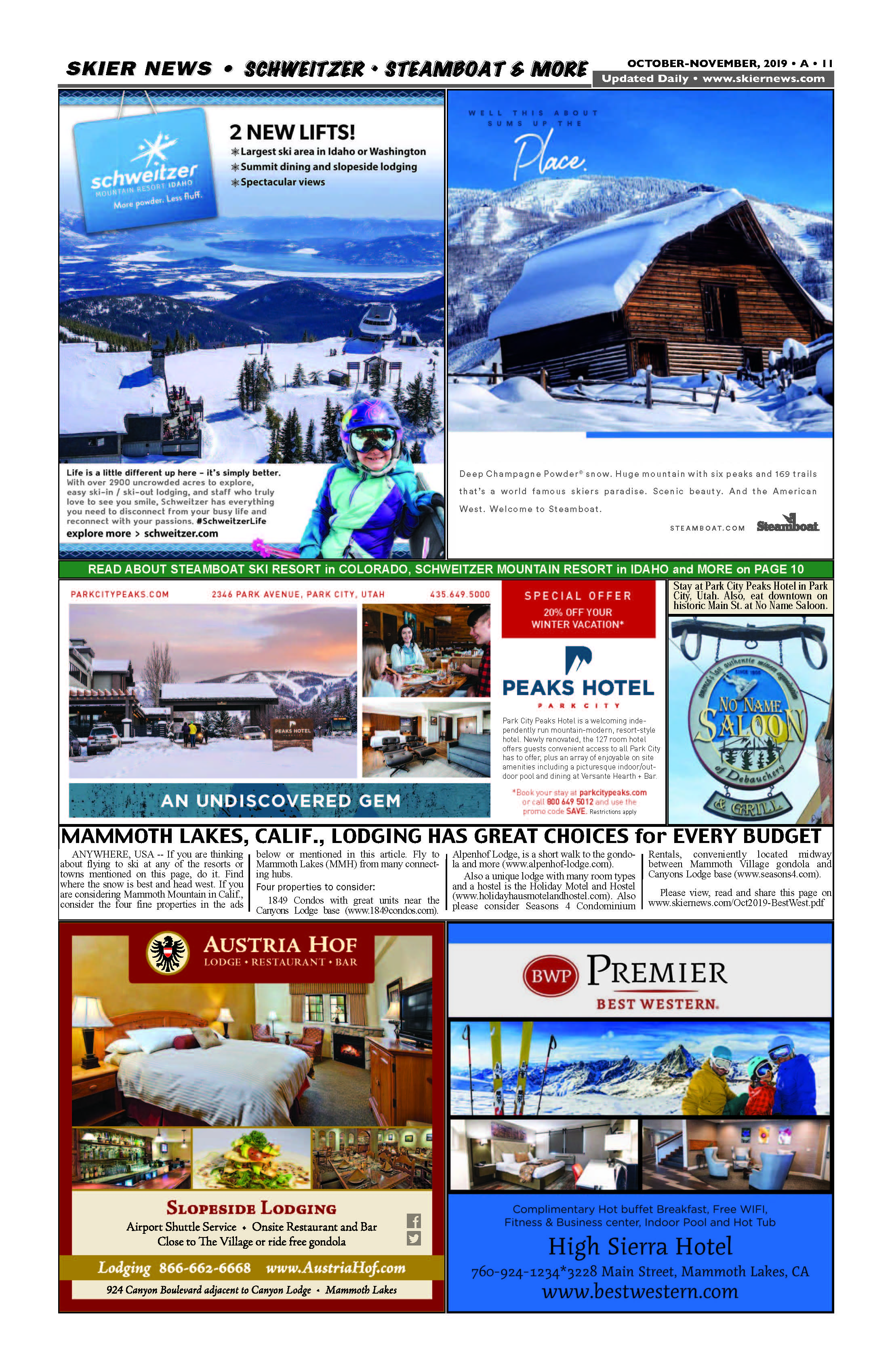 Best Places to Ski & Stay