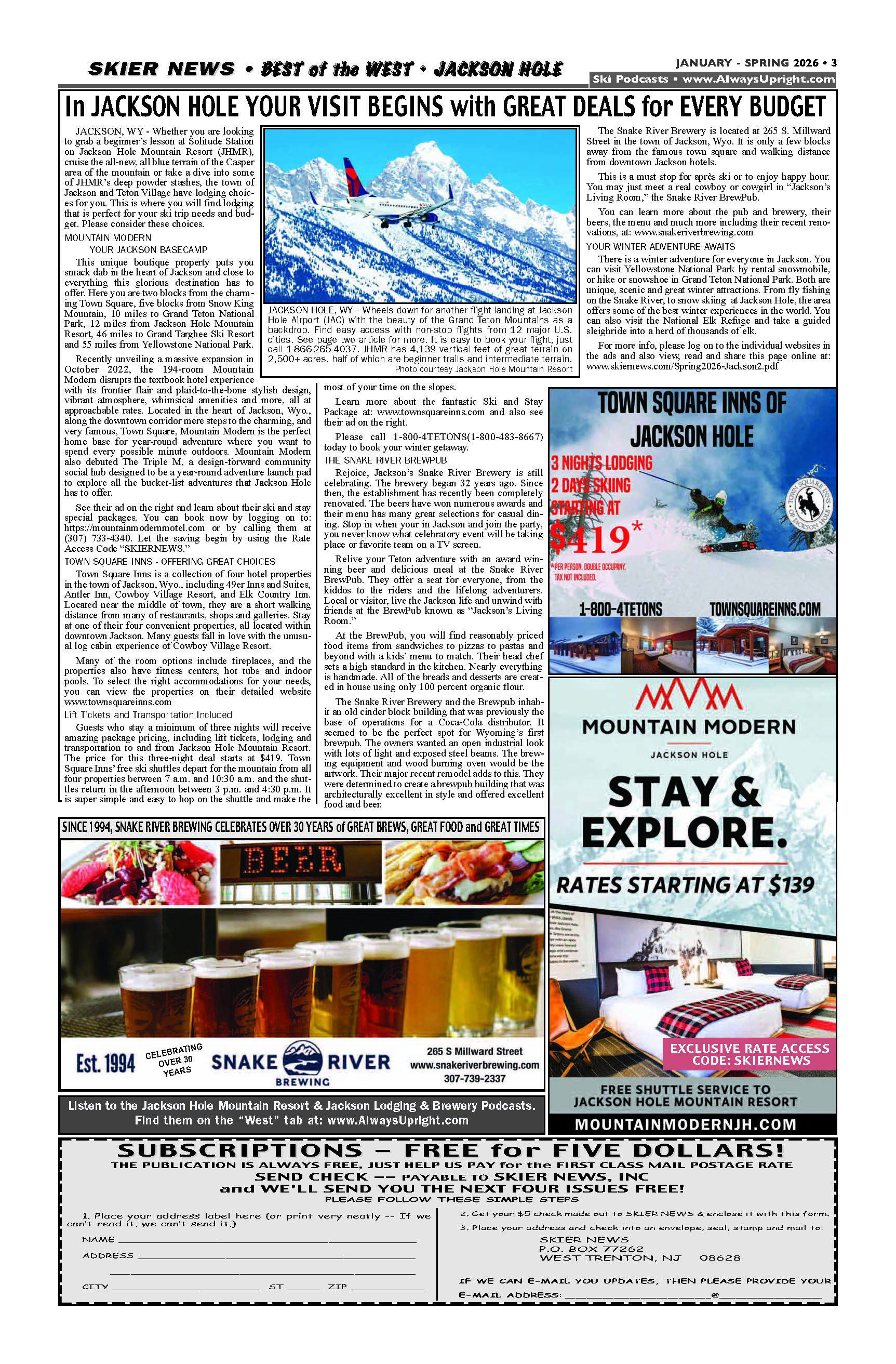 Lodging Choices and Info