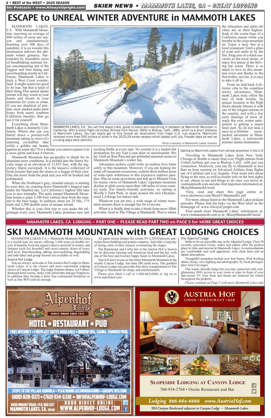 Mammoth Lakes's Best Lodging