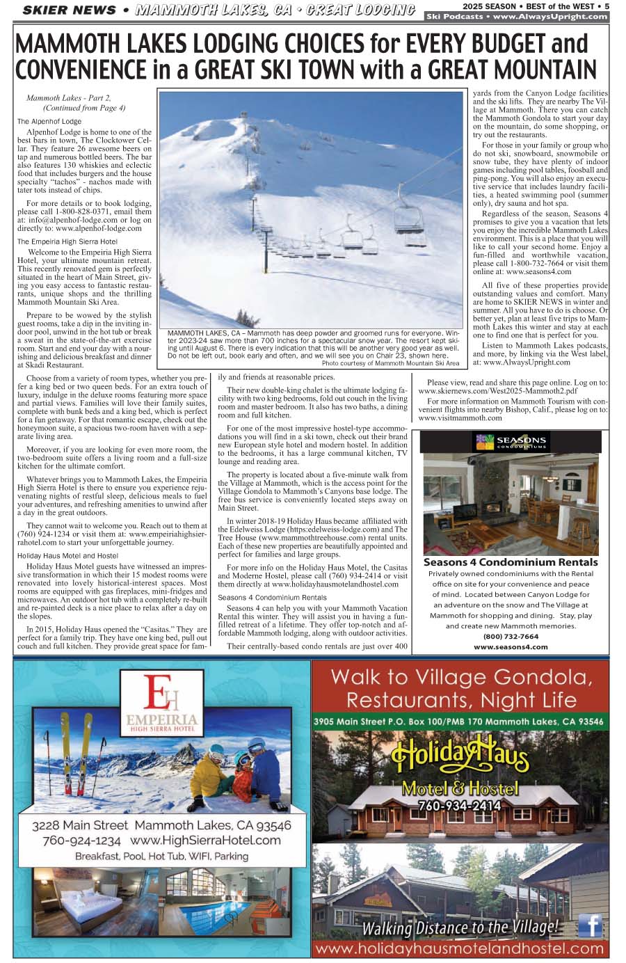 Mammoth Lakes Great Lodging
